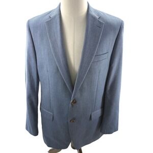Lauren Ralph Lauren Mens Light Blue Paisley Lined Sport Coat Blazer 40L